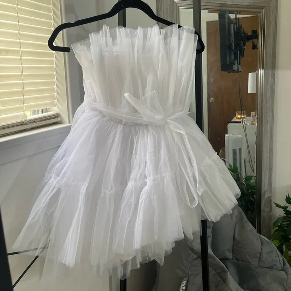Fashion Nova Dresses White Tulle Mini Dress Poshmark